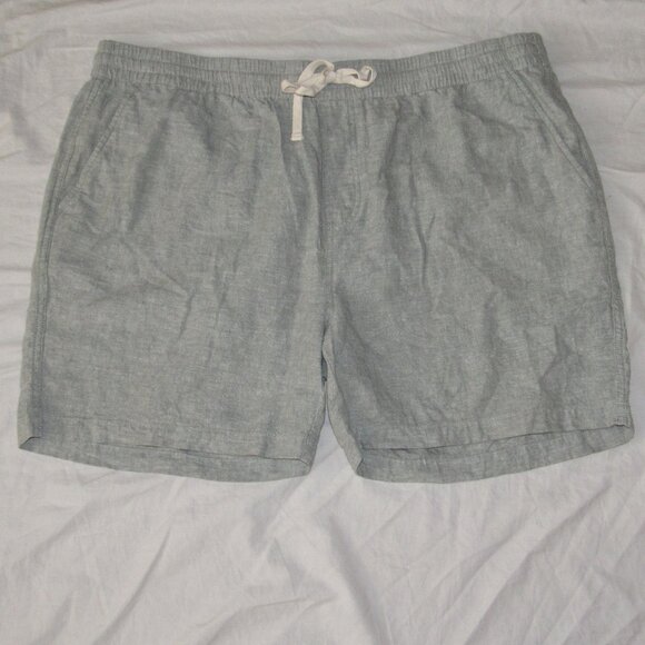 J.Crew Shorts Mens XXL Linen Cotton Drawstring Elastic Waist BG557 Casual - Picture 1 of 3